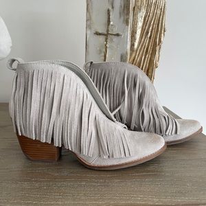 Fringe Bootie by Coconuts in LT GREY